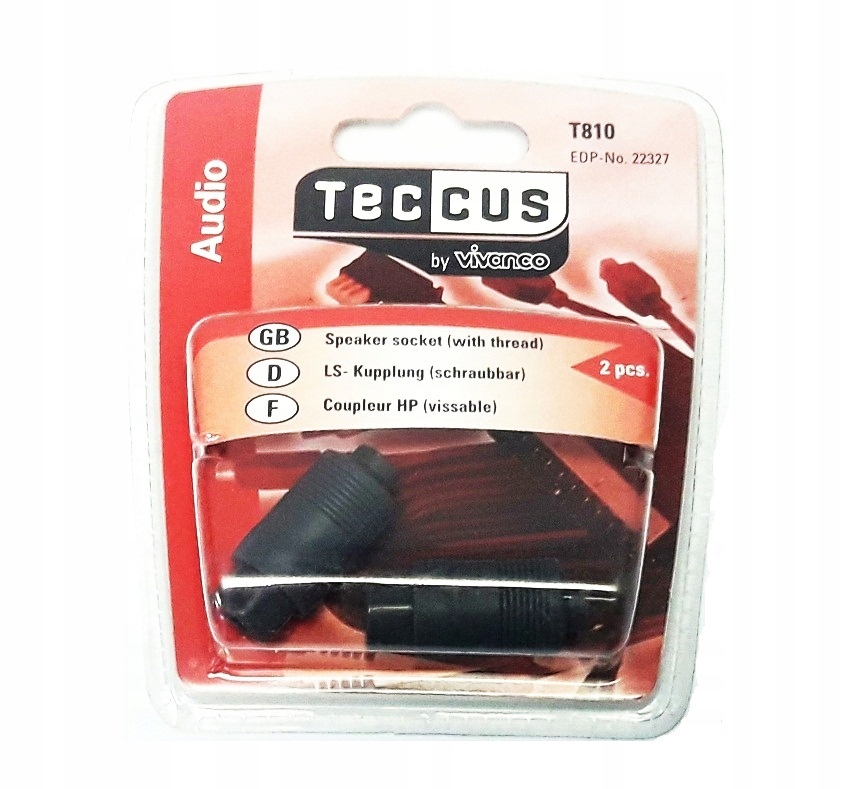 

Vivanco Zestaw Gniazd Głośników Audio Łącznik Ls