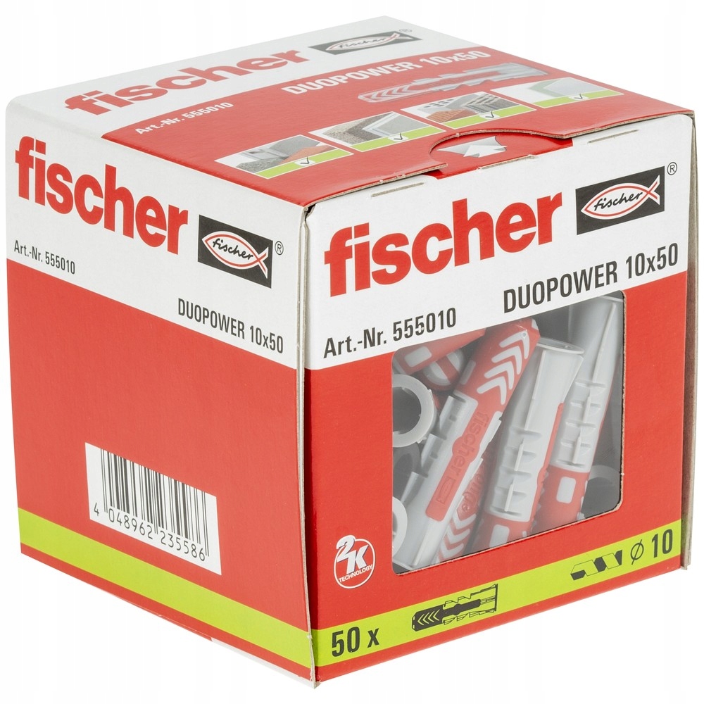 FISCHER kołki kołek duopower 10x50 50 sztuk EAN (GTIN) 4048962235586