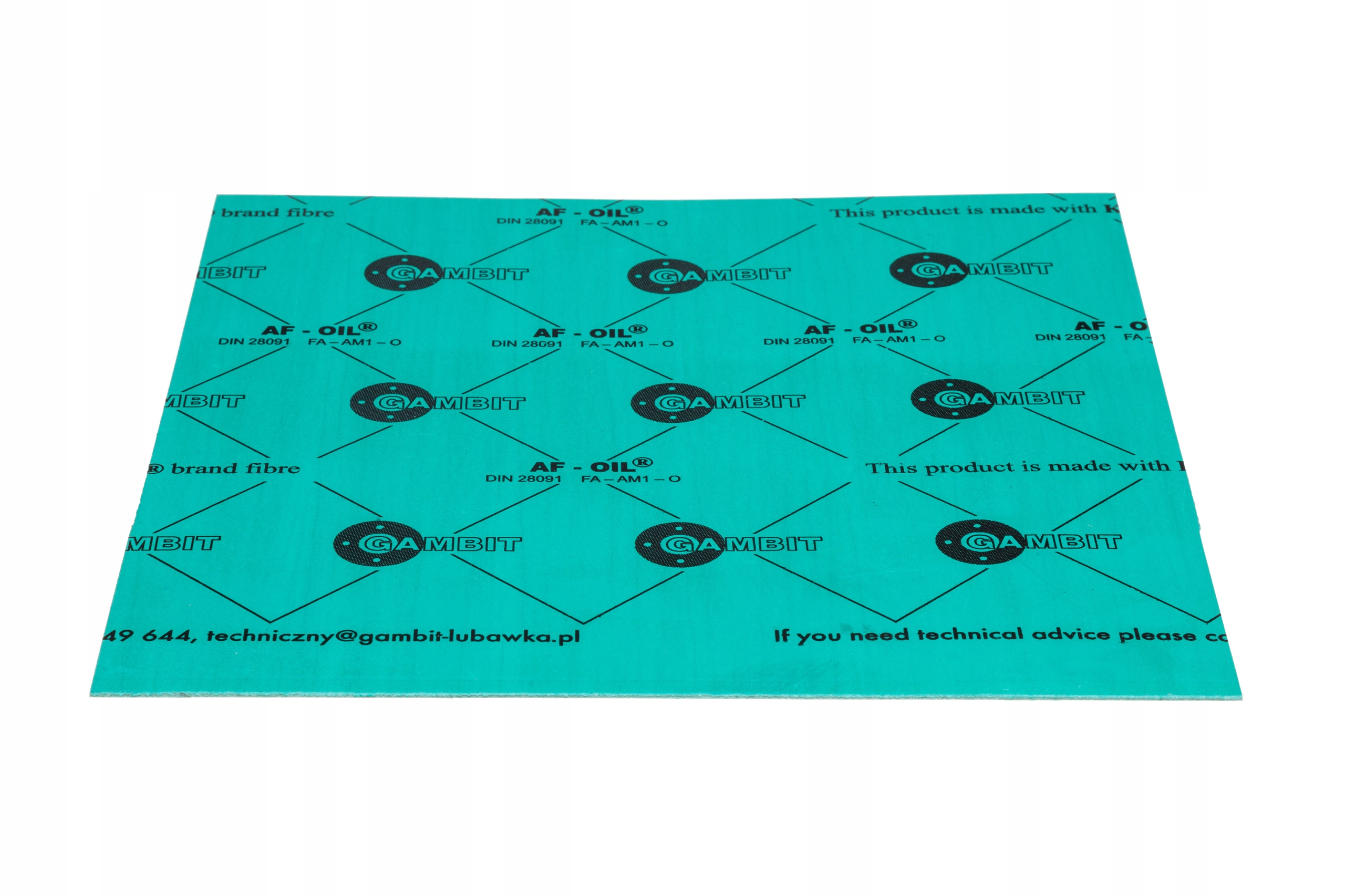 Materiał na uszczelki płyta GAMBIT AF-OIL - 0,3mm - 25x25cm | 250x250x0,3mm Numer katalogowy części 106.802.00