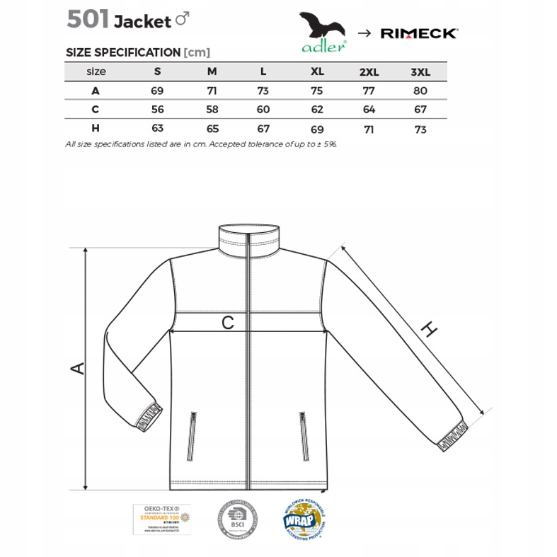 WYSOKIEJ JAKOŚCI ciepły POLAR 280gr. adler s Kolekcja RIMECK