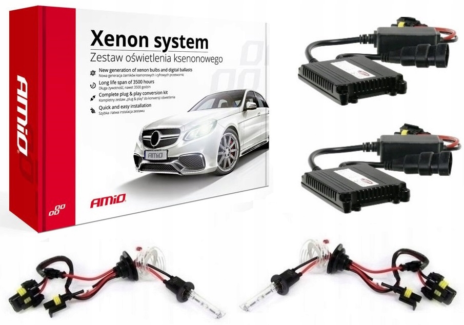 

H11 H8 H9 Zestaw Xenon Markowy Slim Hid Amio 6000K