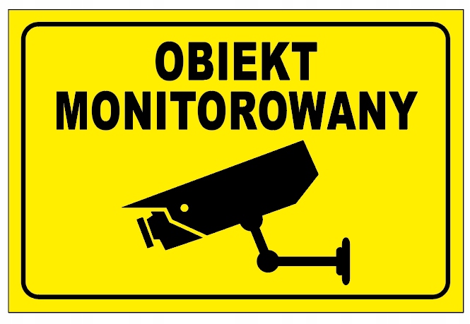 

Obiekt Monitorowany 30x20 Pcv Monitoring Tablica