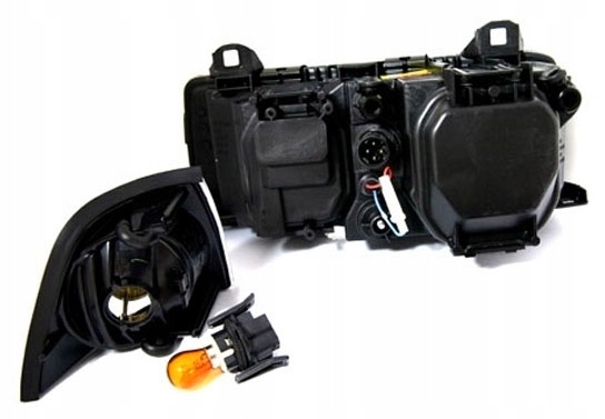BMW 3 E36 COUPE CABRIO LAMPY reflektory BLACK ring Regulacja wysokości elektryczna manualna