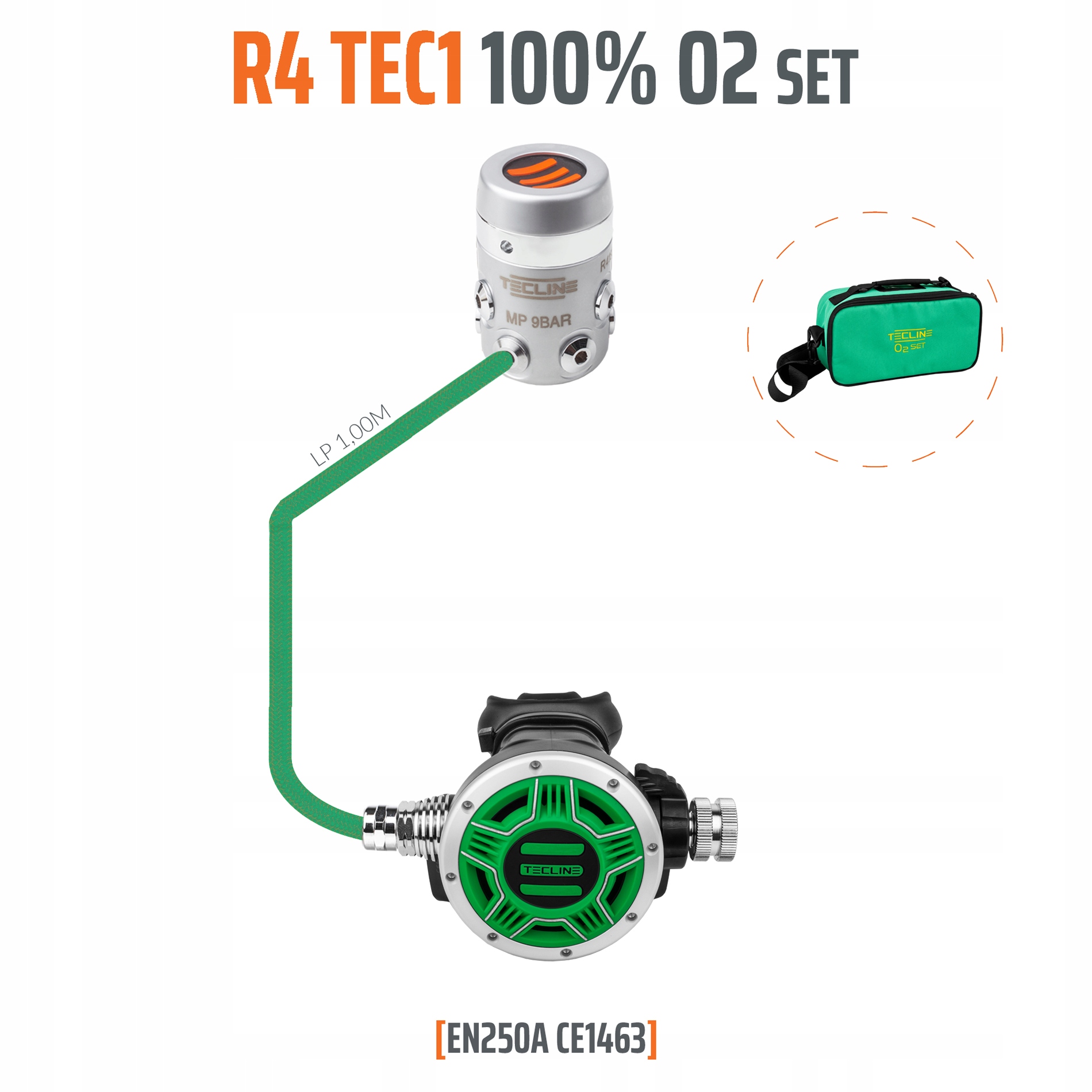 Tecline R4 TEC1 100% O2 M26x2, zestaw stage-EN250A