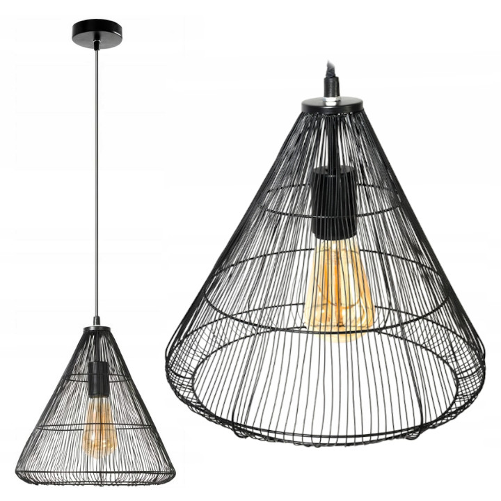 

Lampa Sufitowa Wisząca W Tylu Loft Czatna Duża