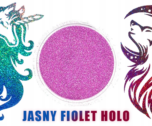 

jasny fiolet Holo tatuaż brokatowe szablony 3 ml