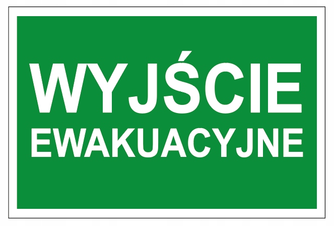 

tablica Wyjście Ewakuacyjne 30x20 Tabliczka PCV5mm