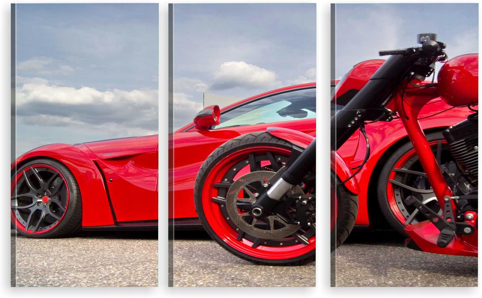 

Tryptyk Obraz Na Ścianę Czerwone Auto Motor 800 Wz