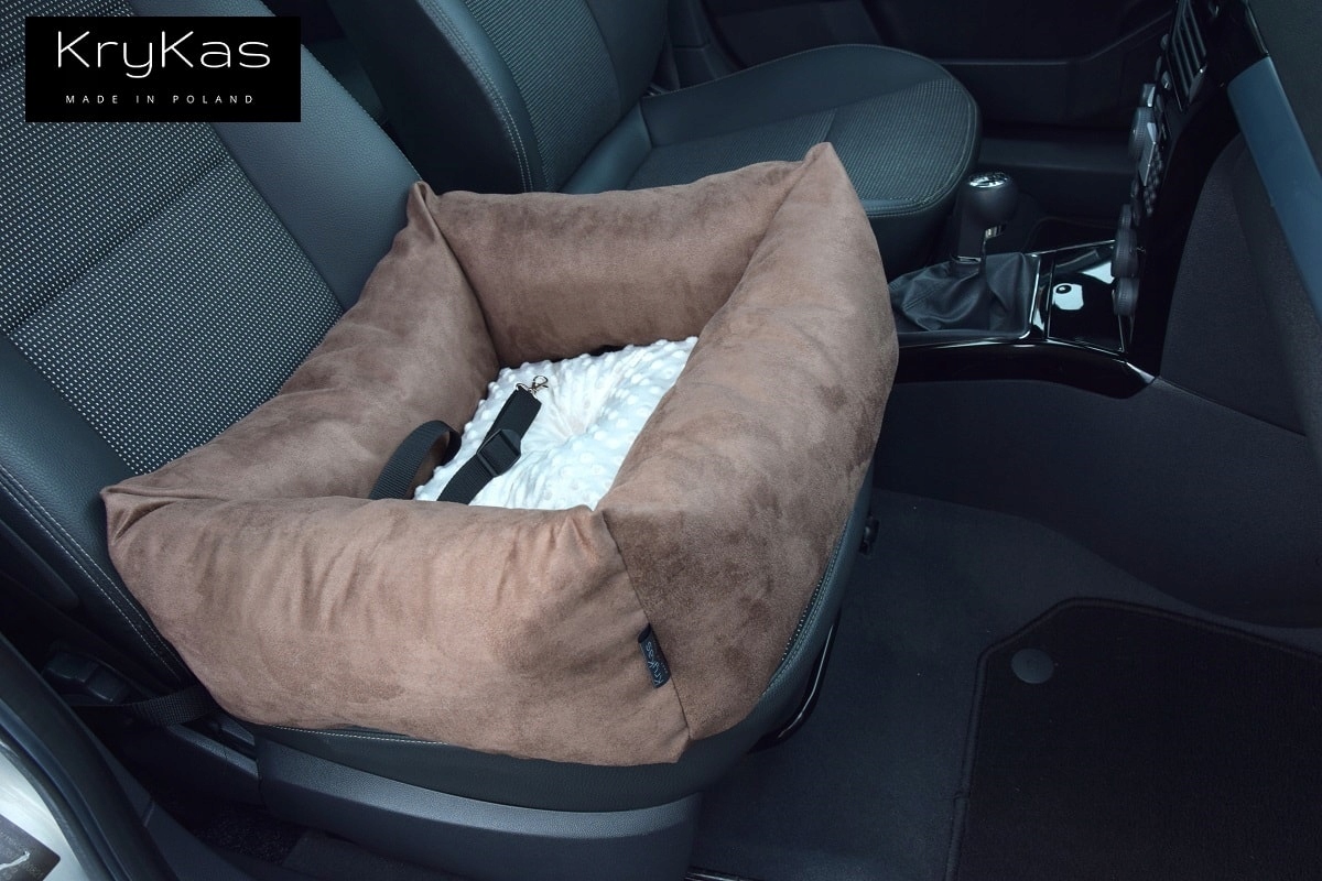 

KryKas Fotelik samochodowy dla psa - Premium minky