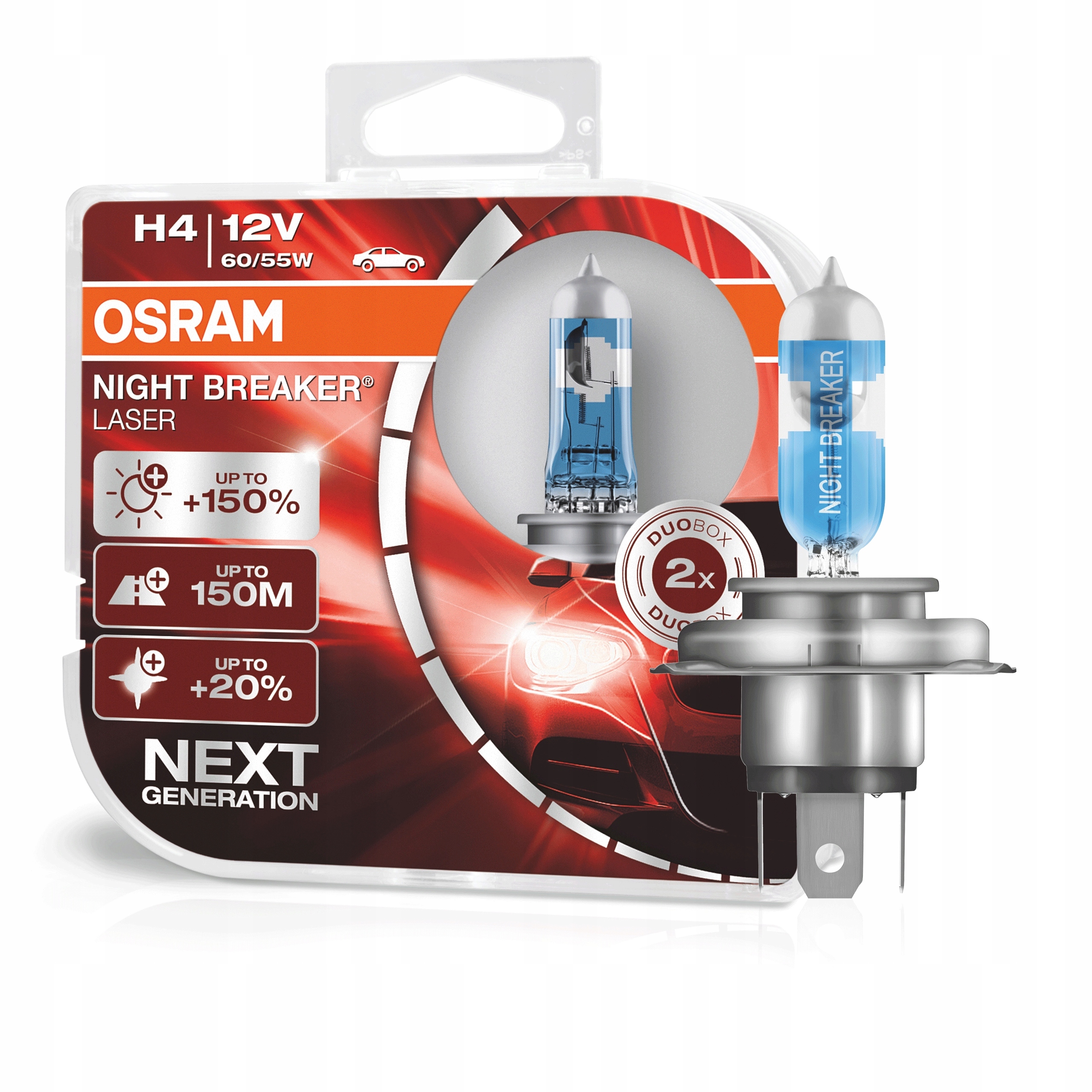 

Osram H4 12V 60/55W Night Braker +150%