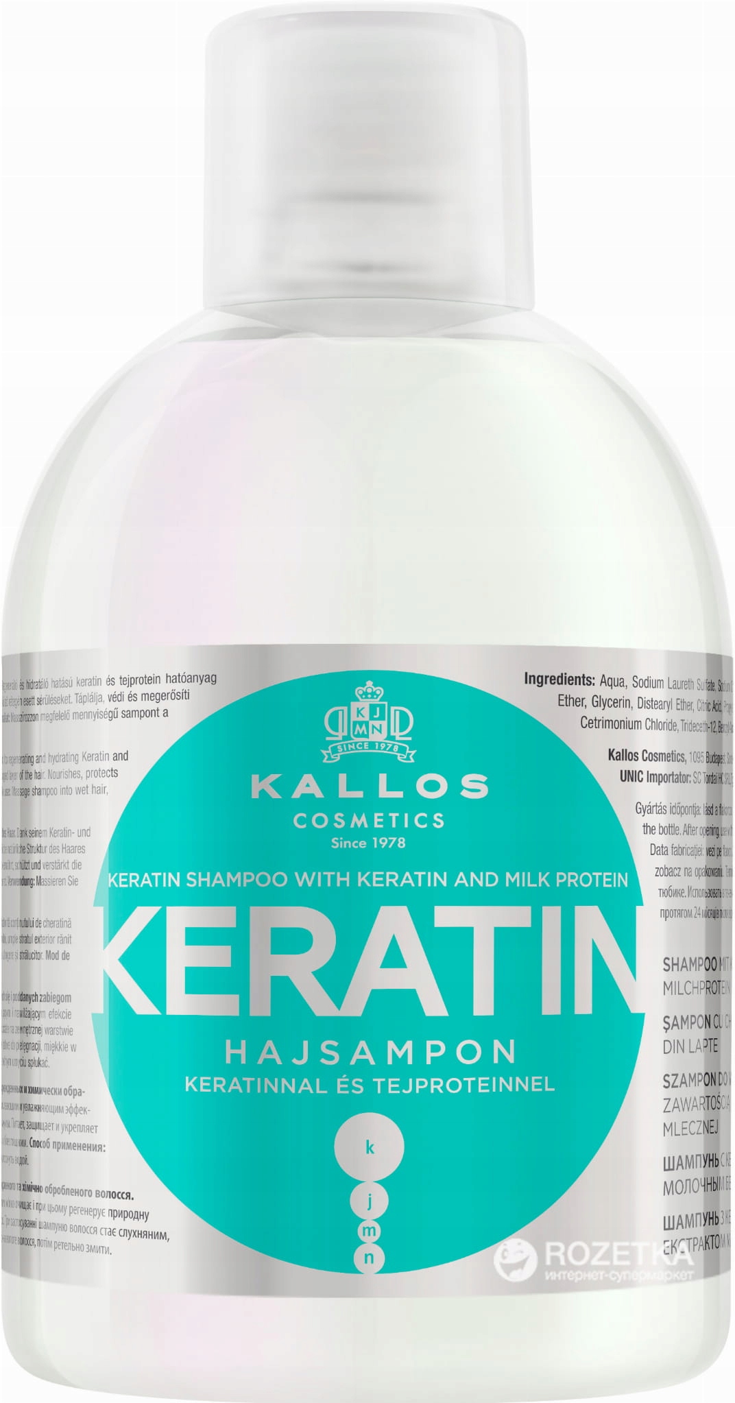 

Kallos Keratin Szampon Do Włosów Keratyna 1000ml