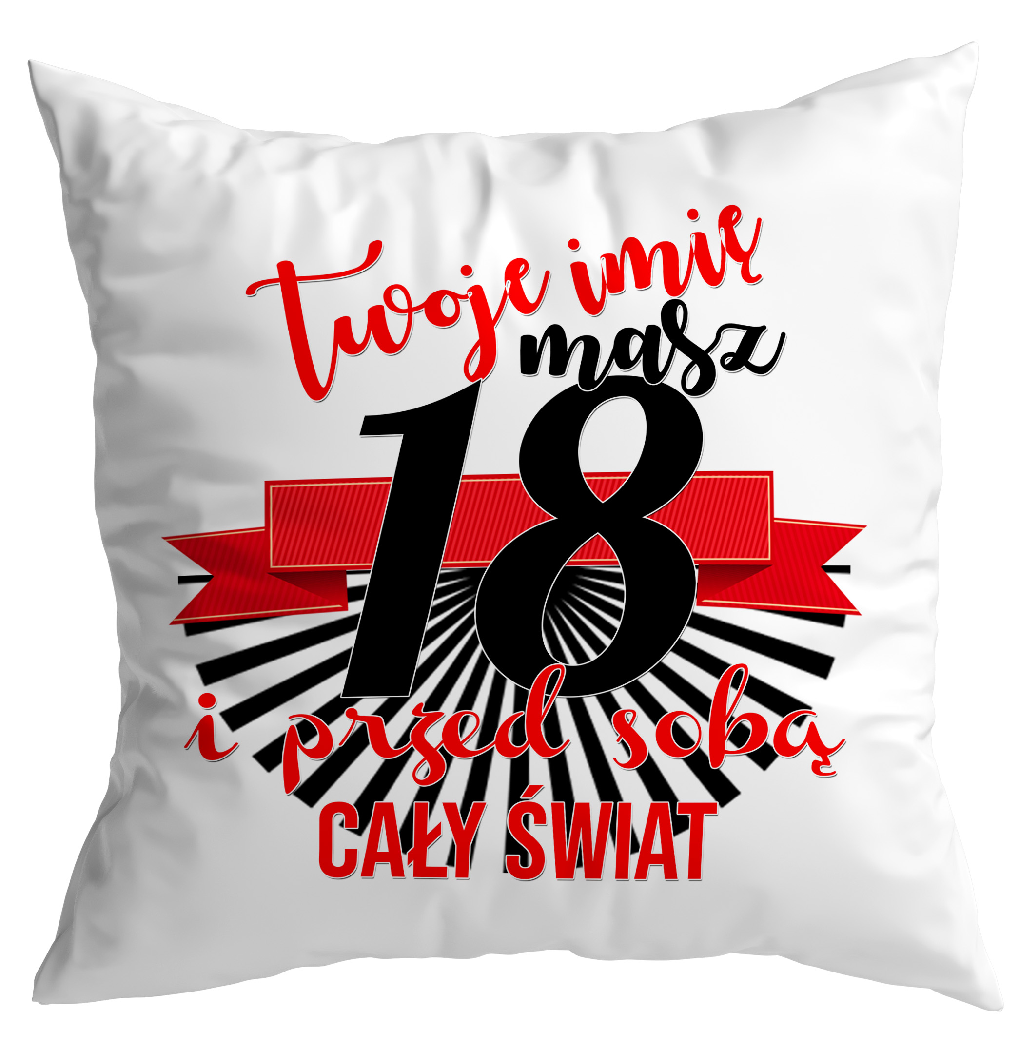 

Poduszka prezent na Urodziny 18 20 30 40 Imię Wiek