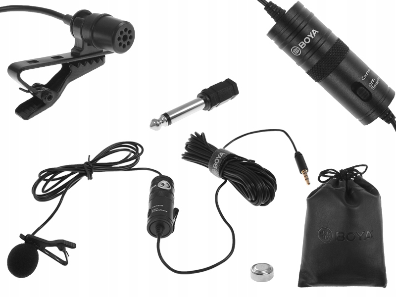 

Mikrofon Krawatowy Boya BY-M1 Jack 3.5mm z Klipsem