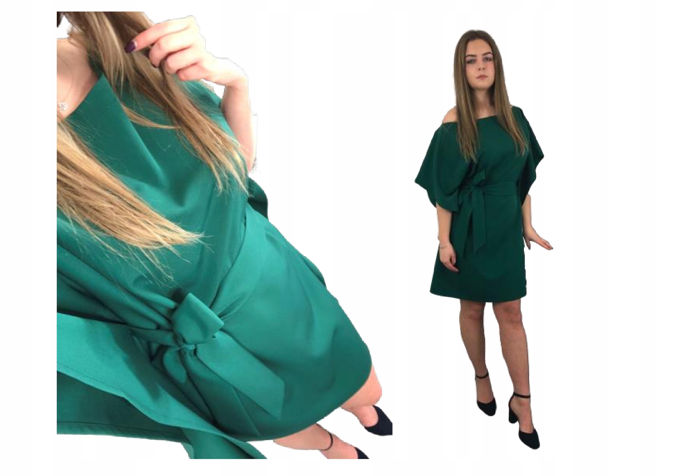 

K1 Sukienka Kimono Rozmiar Uni Zielona