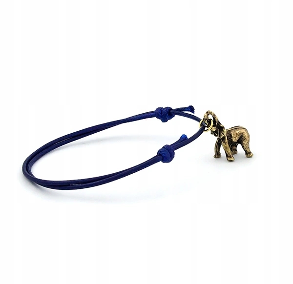 

Bransoletka Ze Słonikiem Na Szczęście Szafirowa