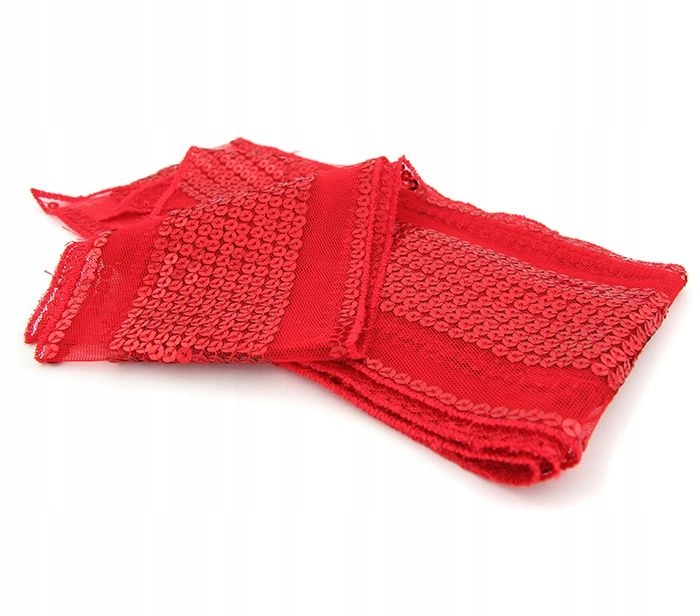 

Szal Pasek Cekinowy Czerwony