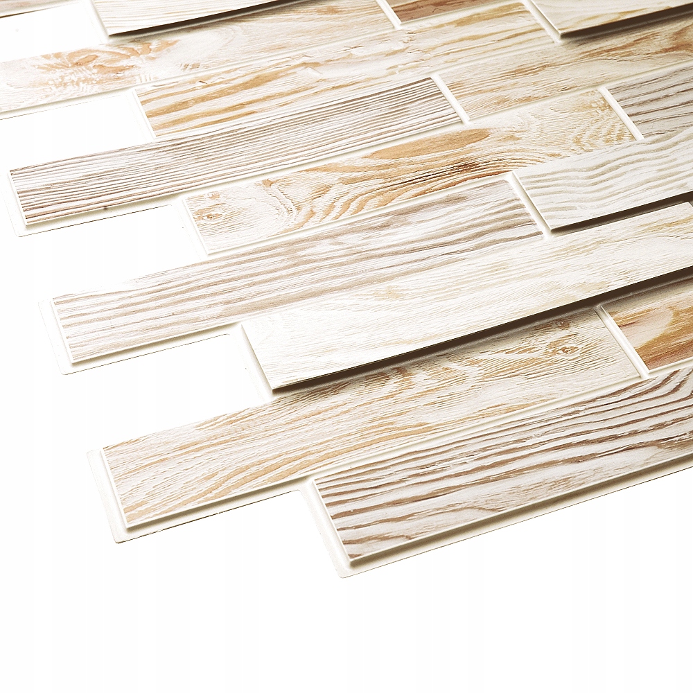 

Ścienne Panele Jasne Drewno 3D Pcv Bleached Oak