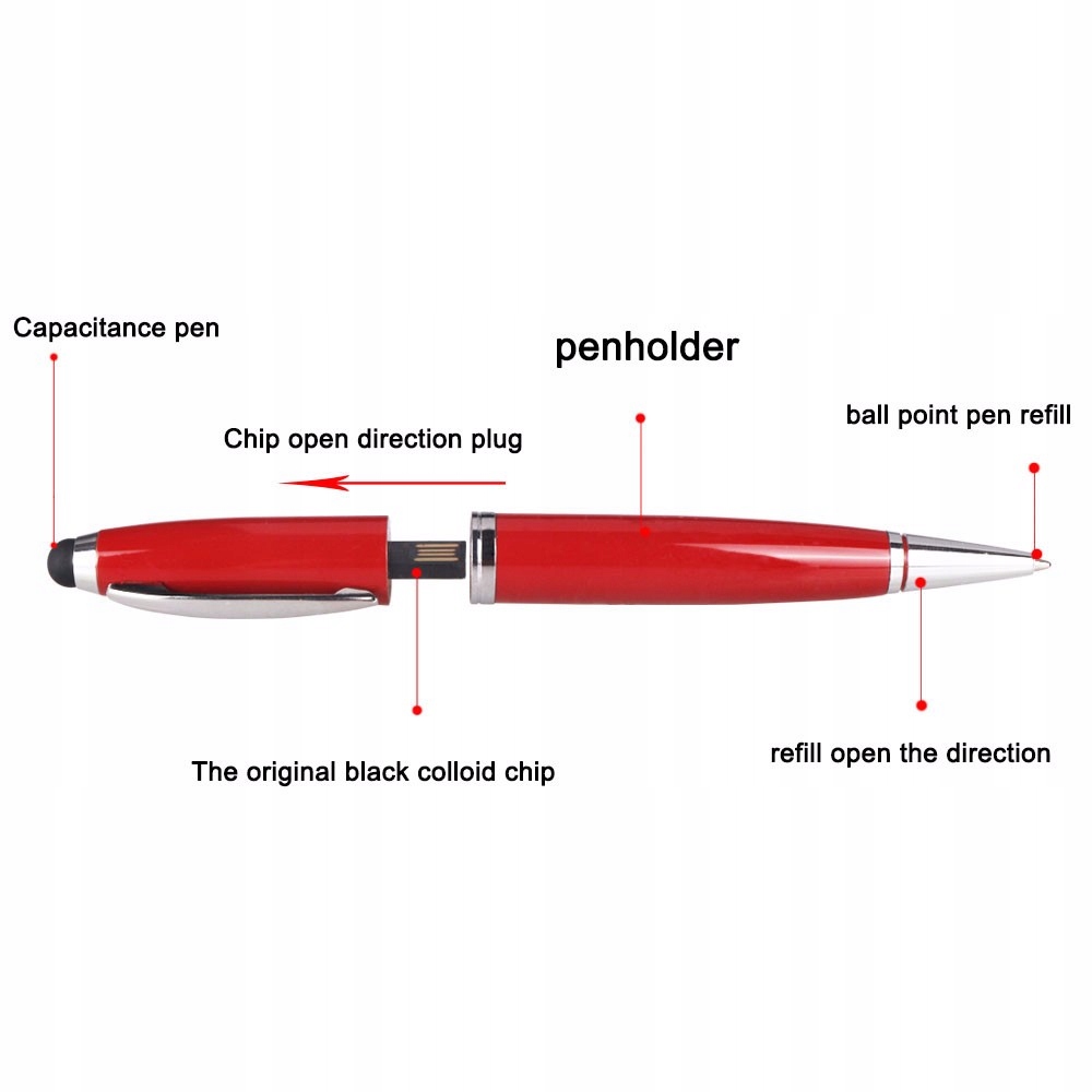 PENDRIVE 32 GB USB SREBRNY DŁUGOPIS PAMIĘĆ FLASH Marka inna
