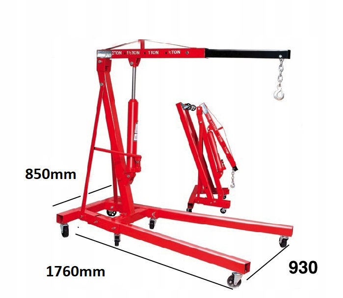 ŻURAW WARSZTATOWY DŹWIK 2T SZYBKI 2 X POMPA CIĘŻKI EAN (GTIN) 5904921746175