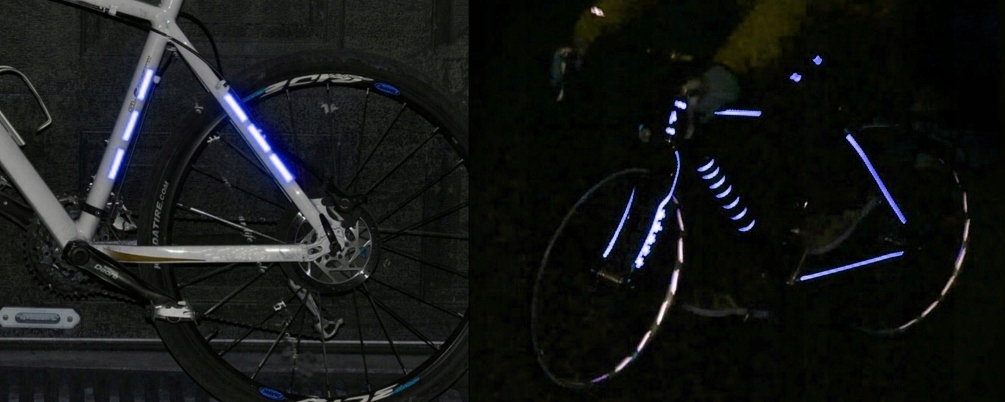 TAŚMA ODBLASKOWA SAMOPRZYLEPNA NAKLEJKA NIEBIESKA Szerokość 50 mm