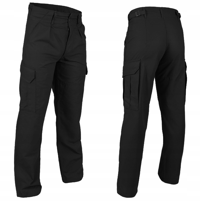 

Combat Spodnie Bojówki Rip-stop Ochrona Czarne 7XL