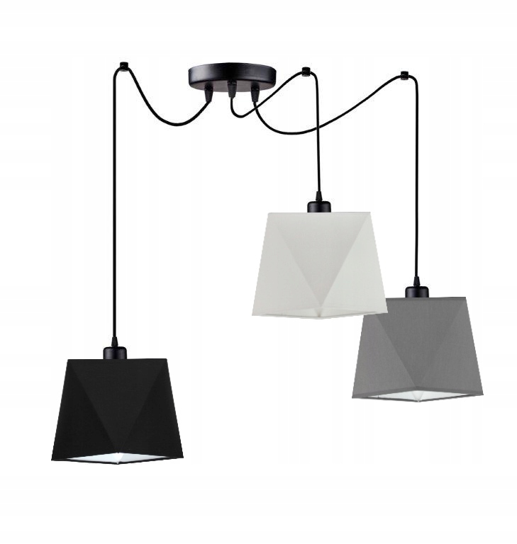 

Lampa Pająk Wisząca Led Loft Abażur Spider Diament