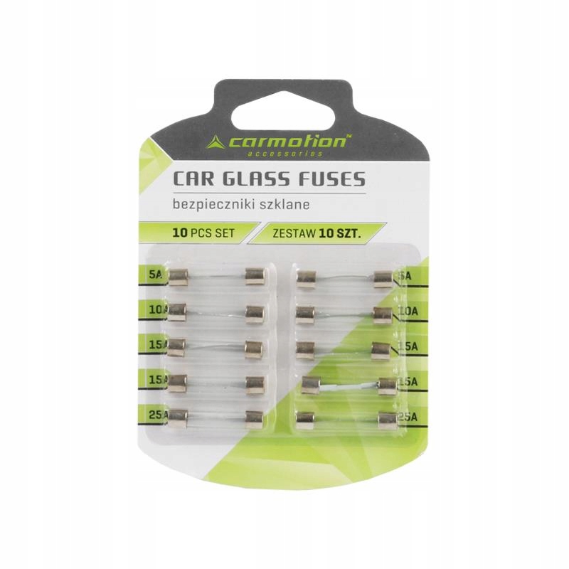 BEZPIECZNIK SZKLANY 6 x 32 mm ZESTAW 10 SZTUK