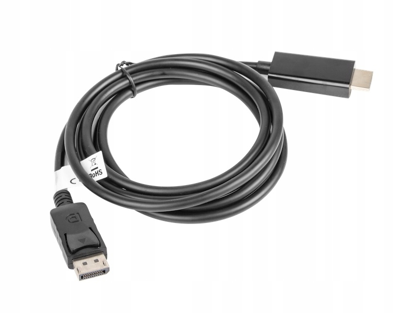  /><p>Czarny kabel adapter DisplayPort - HDMI 1,8 m to wysokiej jakości kabel, który umożliwia łatwe i wygodne połączenie urządzeń z portem DisplayPort z urządzeniami wyposażonymi w port HDMI. Dzięki temu adapterowi, możesz przesyłać sygnał wideo i audio w wysokiej jakości między komputerami, laptopami, monitorami, telewizorami, projektorami i innymi urządzeniami multimedialnymi.</p><h1>⚙️SPECYFIKACJA TECHNICZNA</h1><img src=