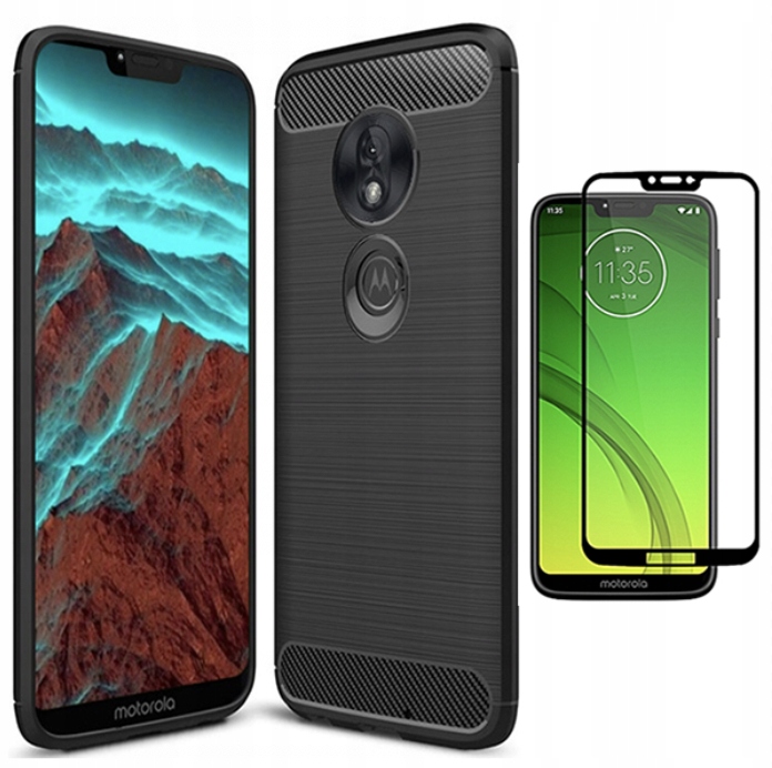 

Etui Case Carbon Do Motorola Moto G7 Play + Szkło