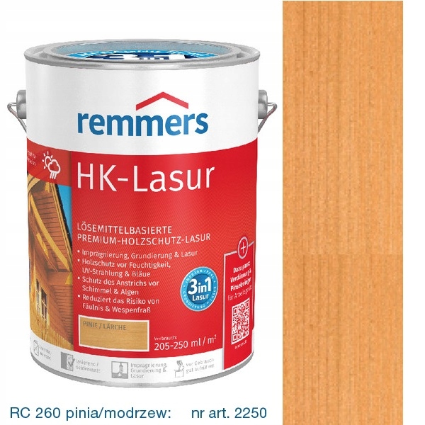 

HK-Lasur Lazura Premium Remmers 2,5l Pinia/modrzew