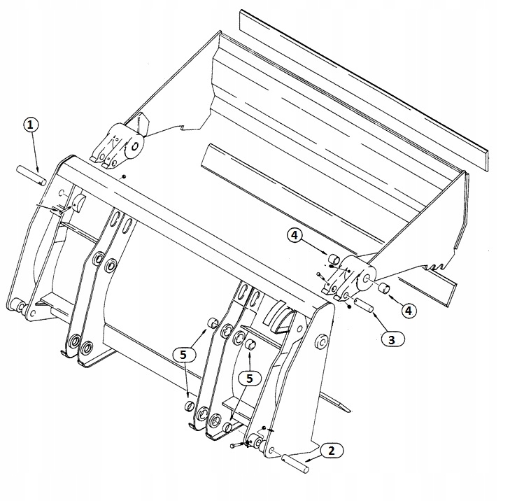 ПЕРЕДНИЕ БОЛТЫ КОВША + ВТУЛКИ CASE 580 SLE SM