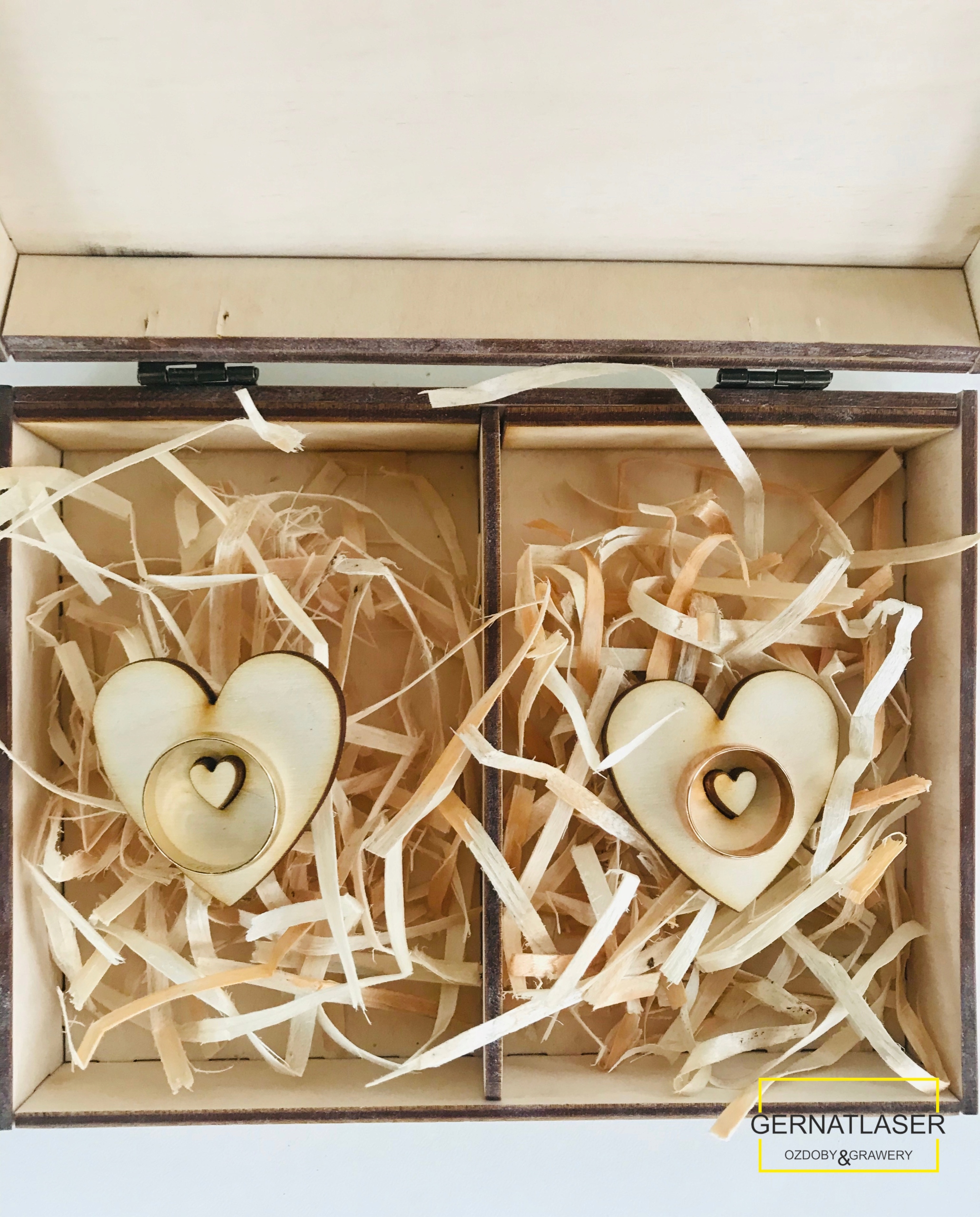 Pudełko Na Koperty i Obrączki Rustykalne KOMPLET Rodzaj pudełko z mchem