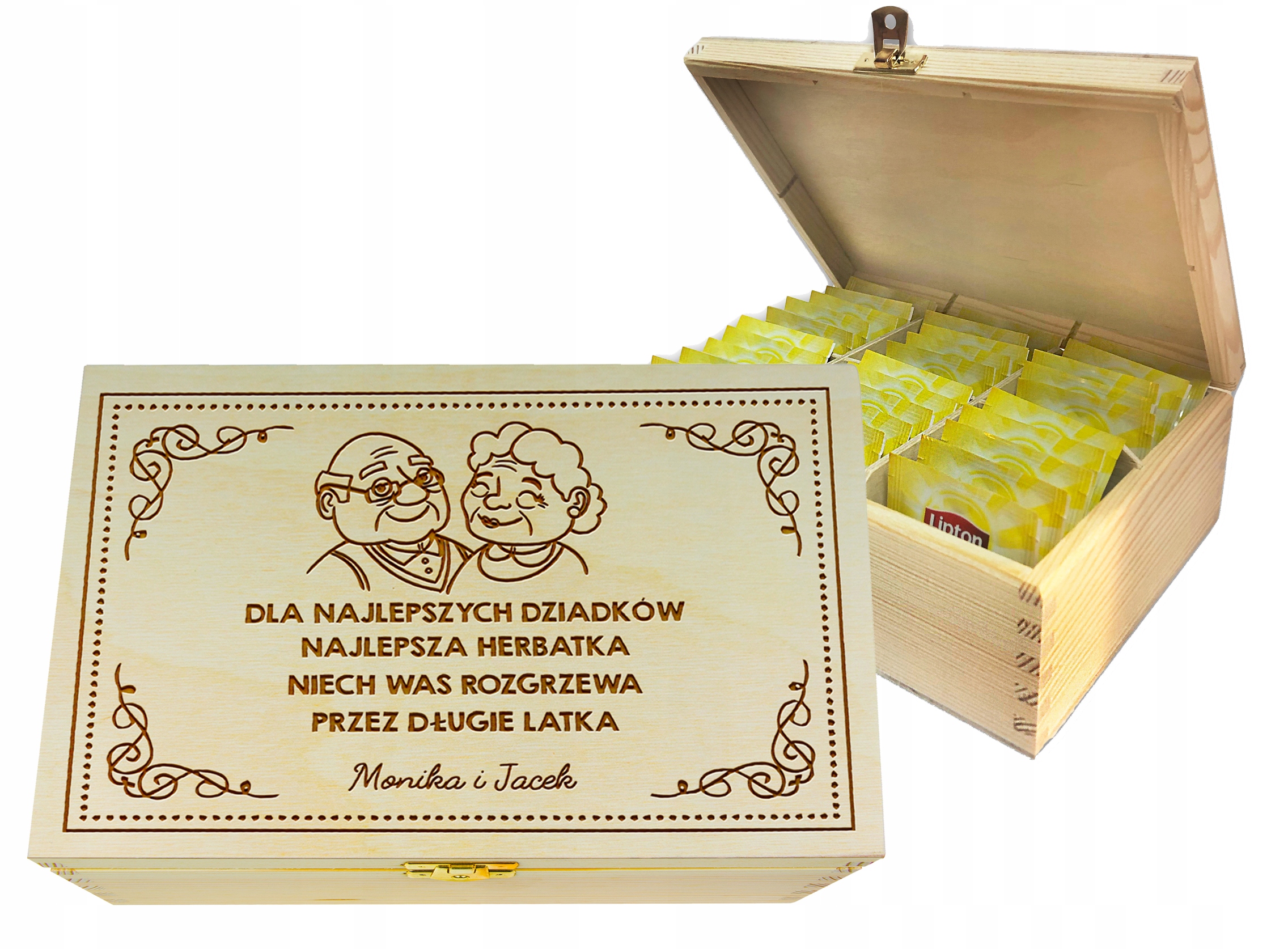 

Pudełko Na Herbatę Dla Babci I Dziadka Dziadków