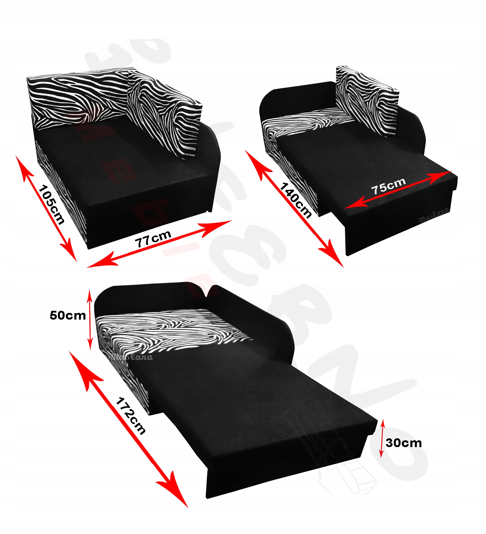 Łóżko dla dziecka, sofa narożna, wiele kolorów! Szerokość produktu 75 cm