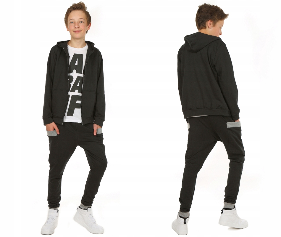 

Spodnie dresowe Baggy, bojówki 152 Czarny