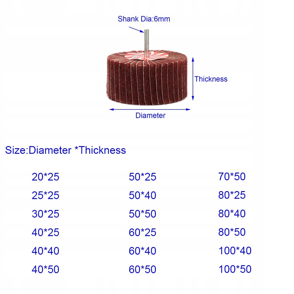 Ściernica do usuwania rdzy farby 25mm 25mm 6mm EAN (GTIN) 5905471139462