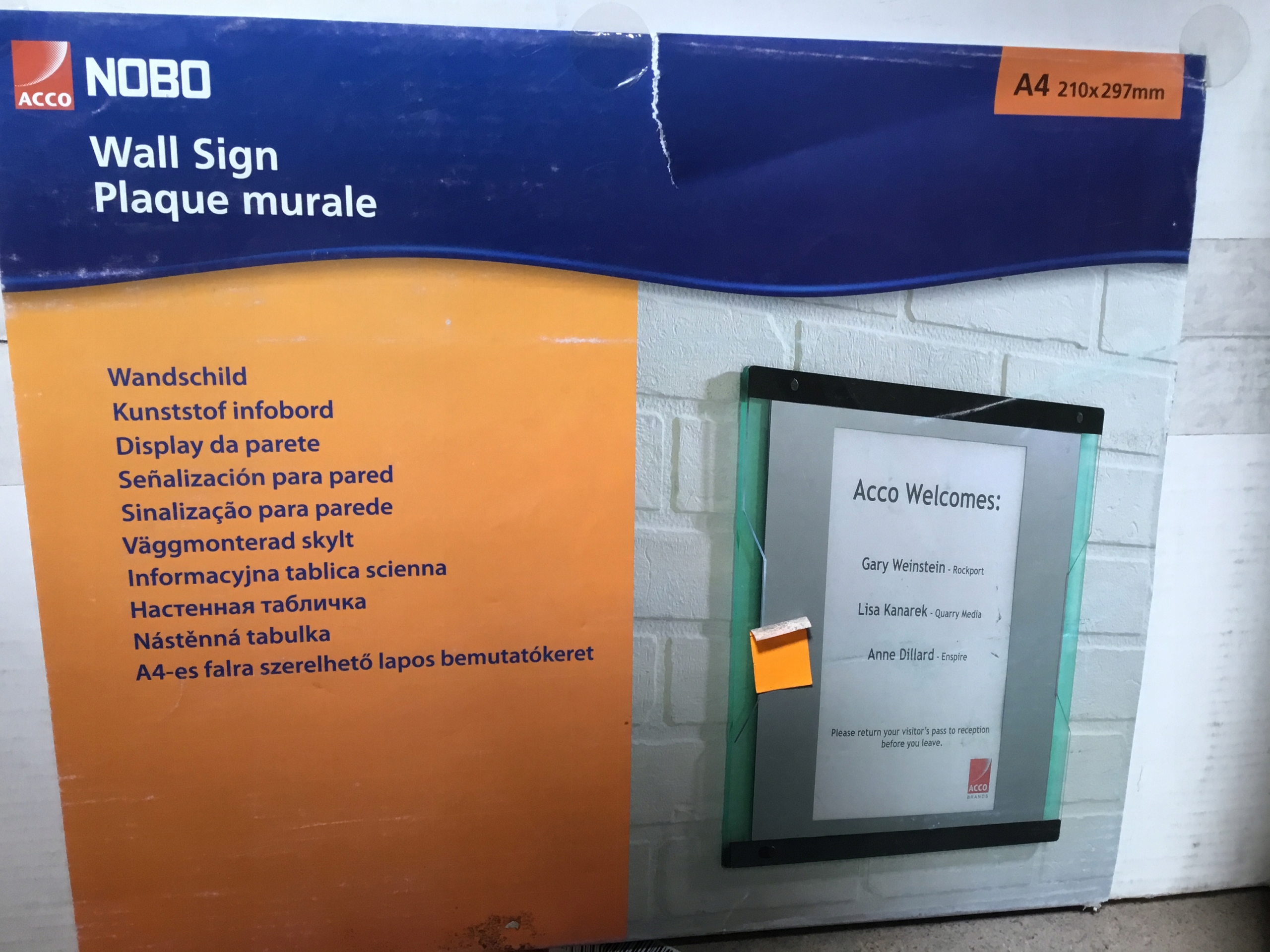Tabliczka ścienna A4 NOBO