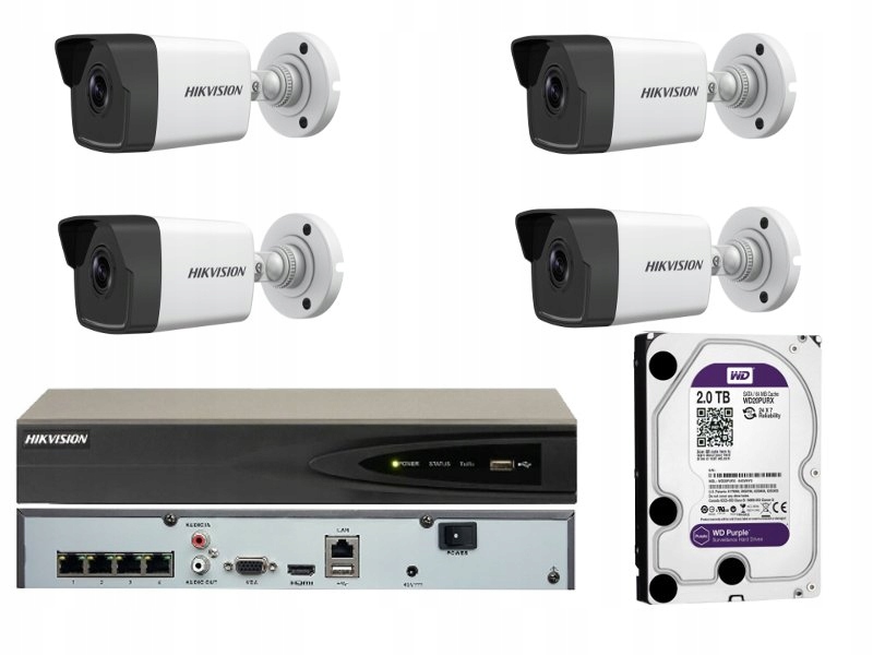 Sada Kamer Pro Parkng Monitoring Ip Hikvision 4 Mp