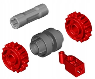 

Lego Skrzynia biegów 18946 6641 18947 26287 szary