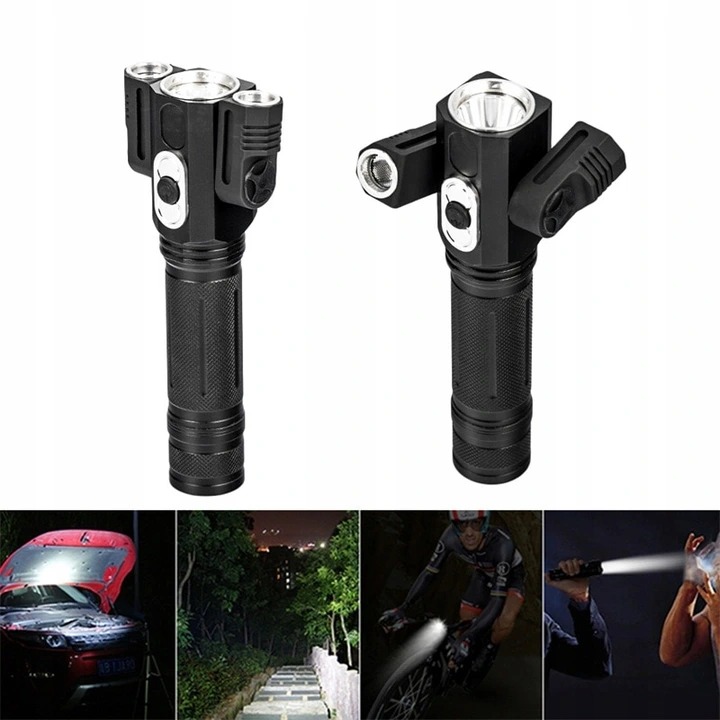 Latarka rowerowa TRANSFORMERS 3 diody USB aku Marka Inna marka