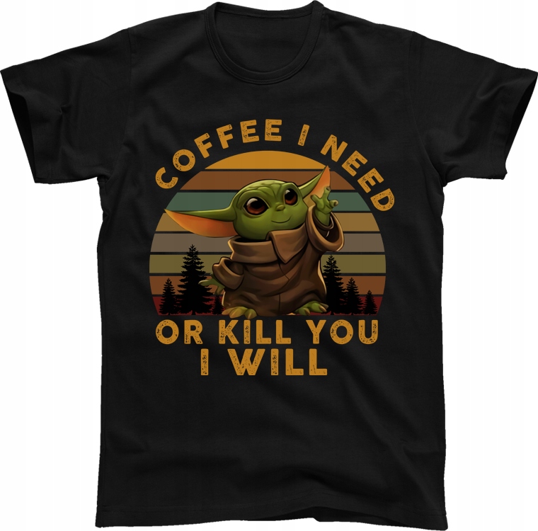 

Baby Yoda t-shirt Coffee Star Wars BY02 r. M