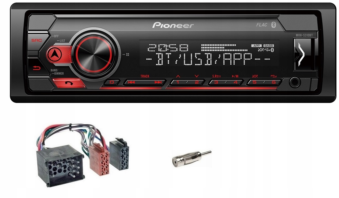 Autorádio Pioneer MVH-S300BT Bluetooth Aux Usb MP3 Bmw E36 E38