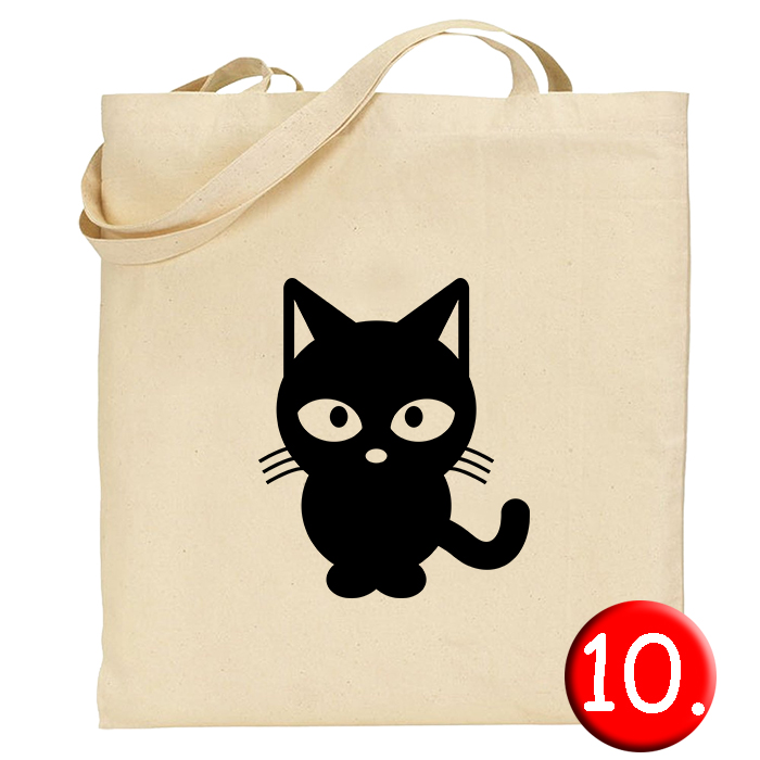 Torba bawełniana gotowe wzory z kotami długie ucho Kolor brązowy