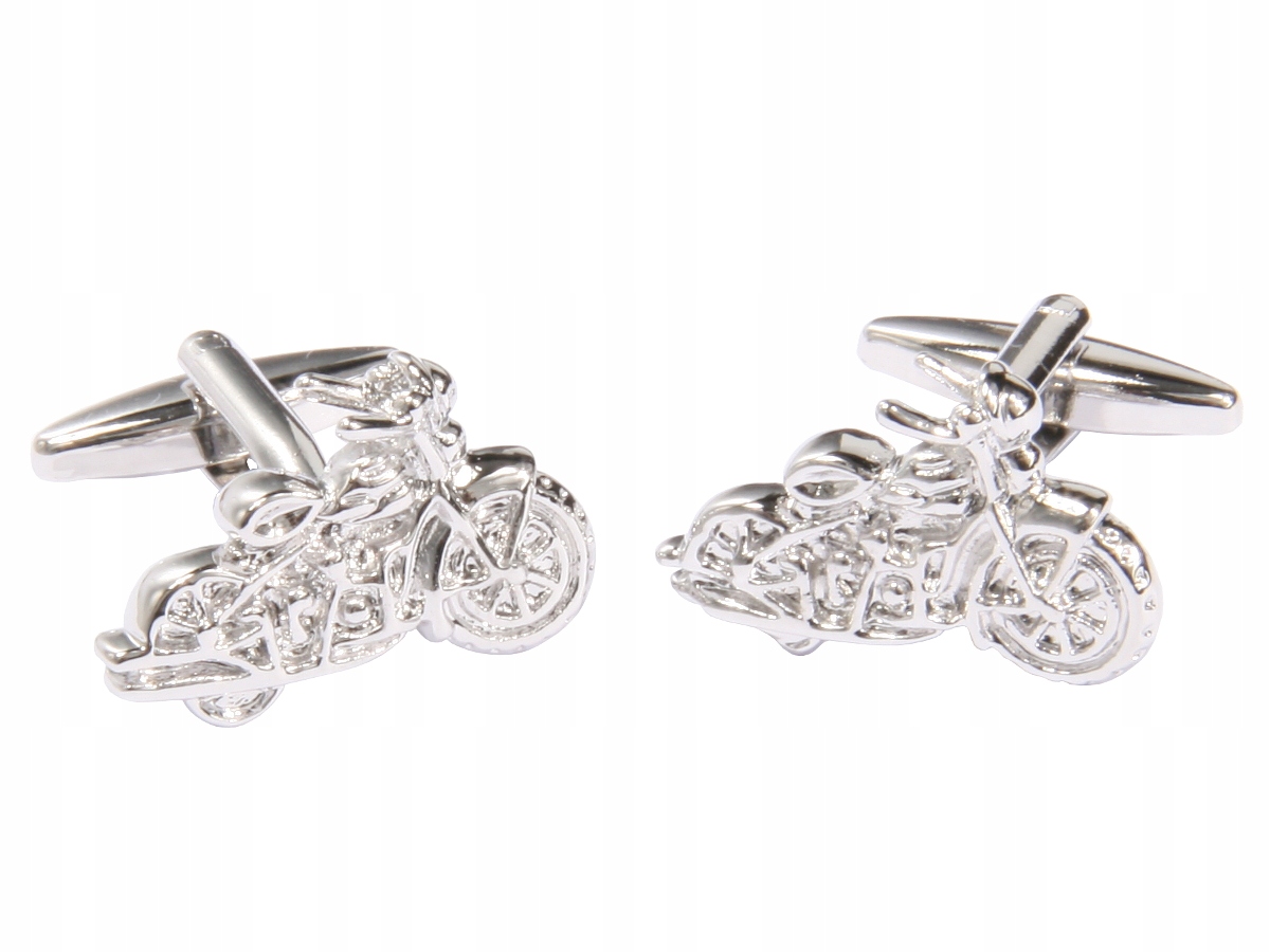 SPINKI DO MANKIETÓW SREBRNE MOTORY W PUDEŁKU Marka Inna marka