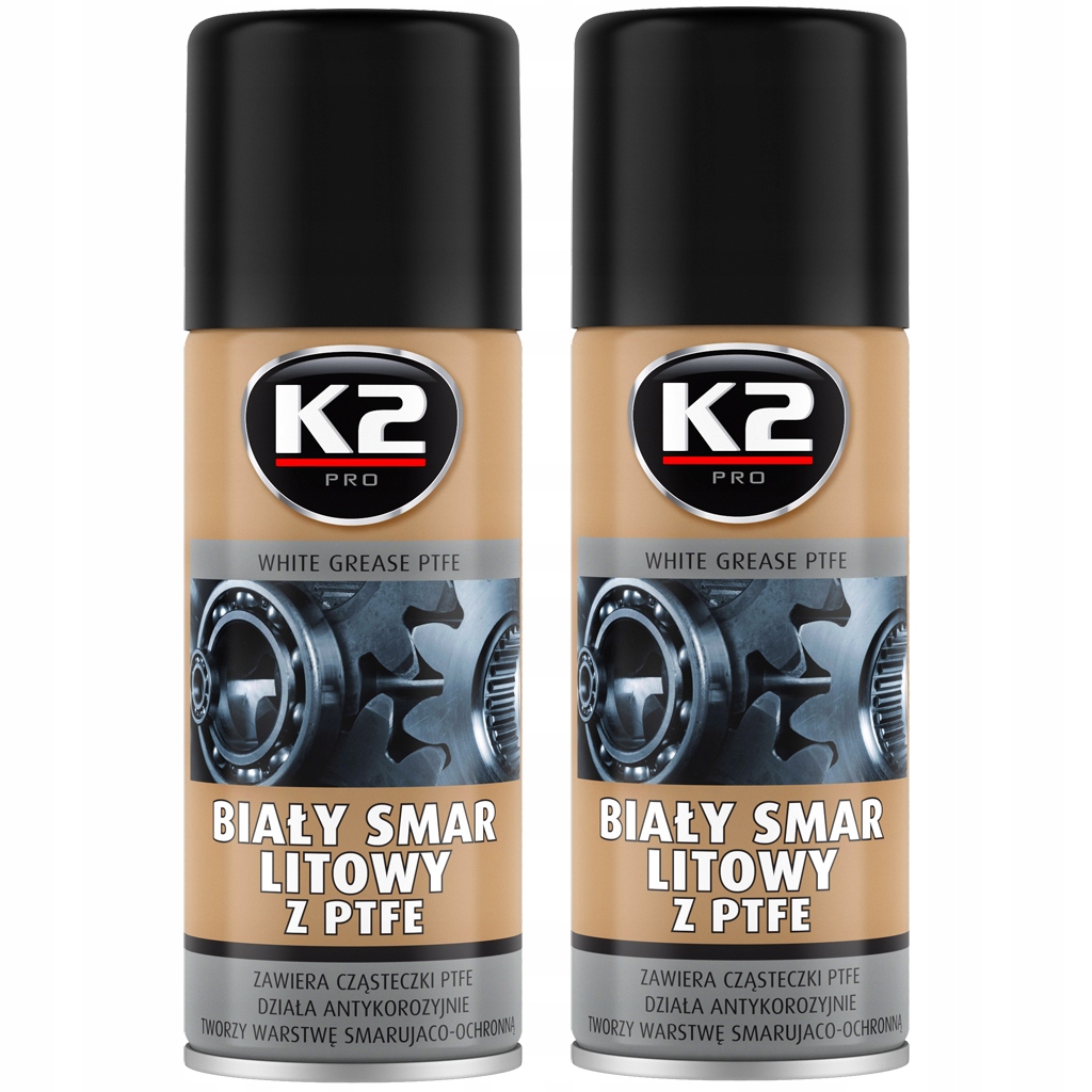 

K2 Biały Smar Litowy Z Teflonem Ptfe 400ML W121 2x