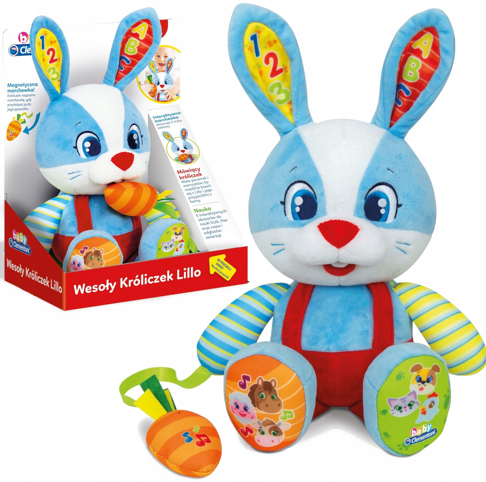 CLEMENTONI INTERAKTYWNY KRÓLICZEK LILLO MÓWI UCZY Bohater Inny