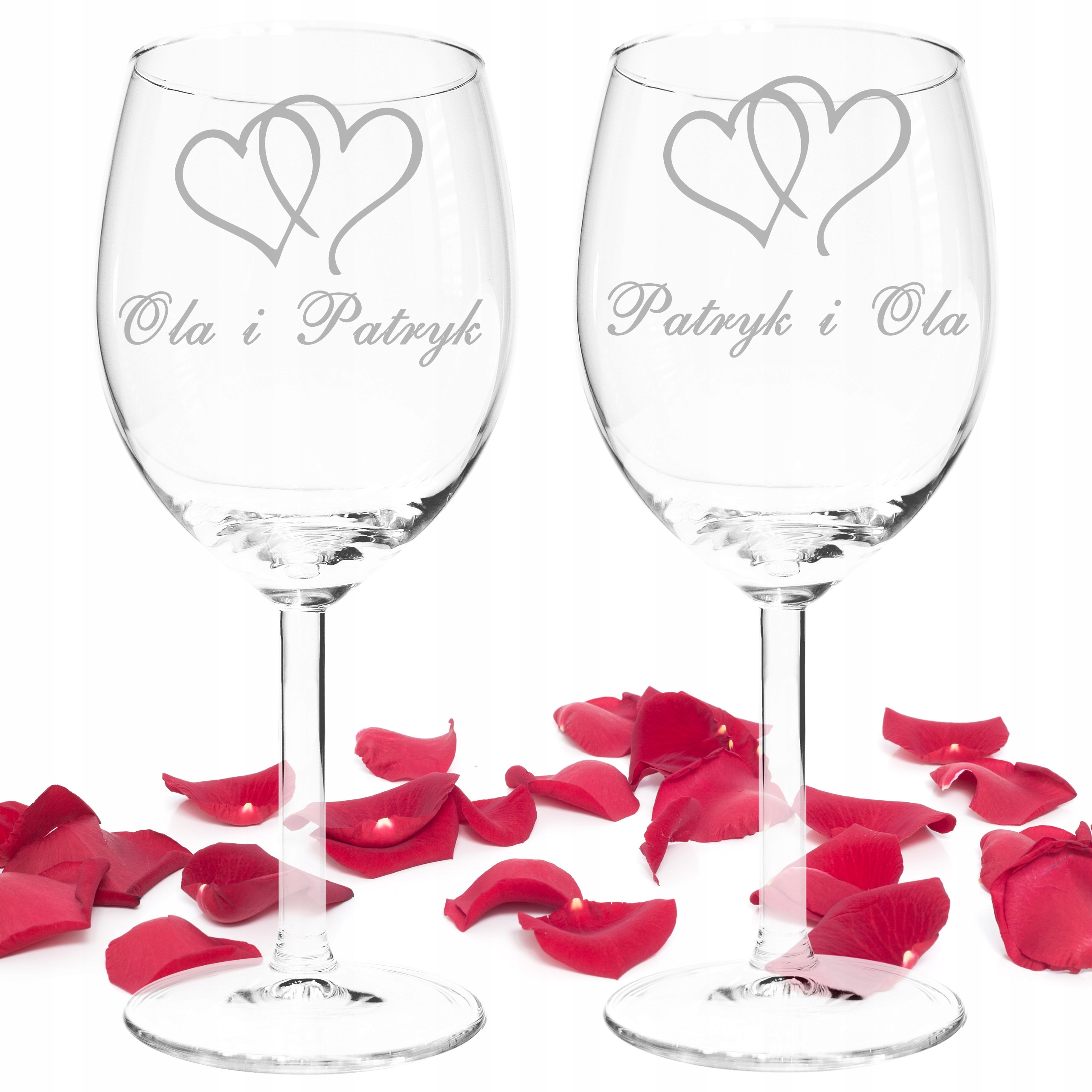 Kieliszki do wina grawerowane Prezent ślub wesele Rodzaj szkło