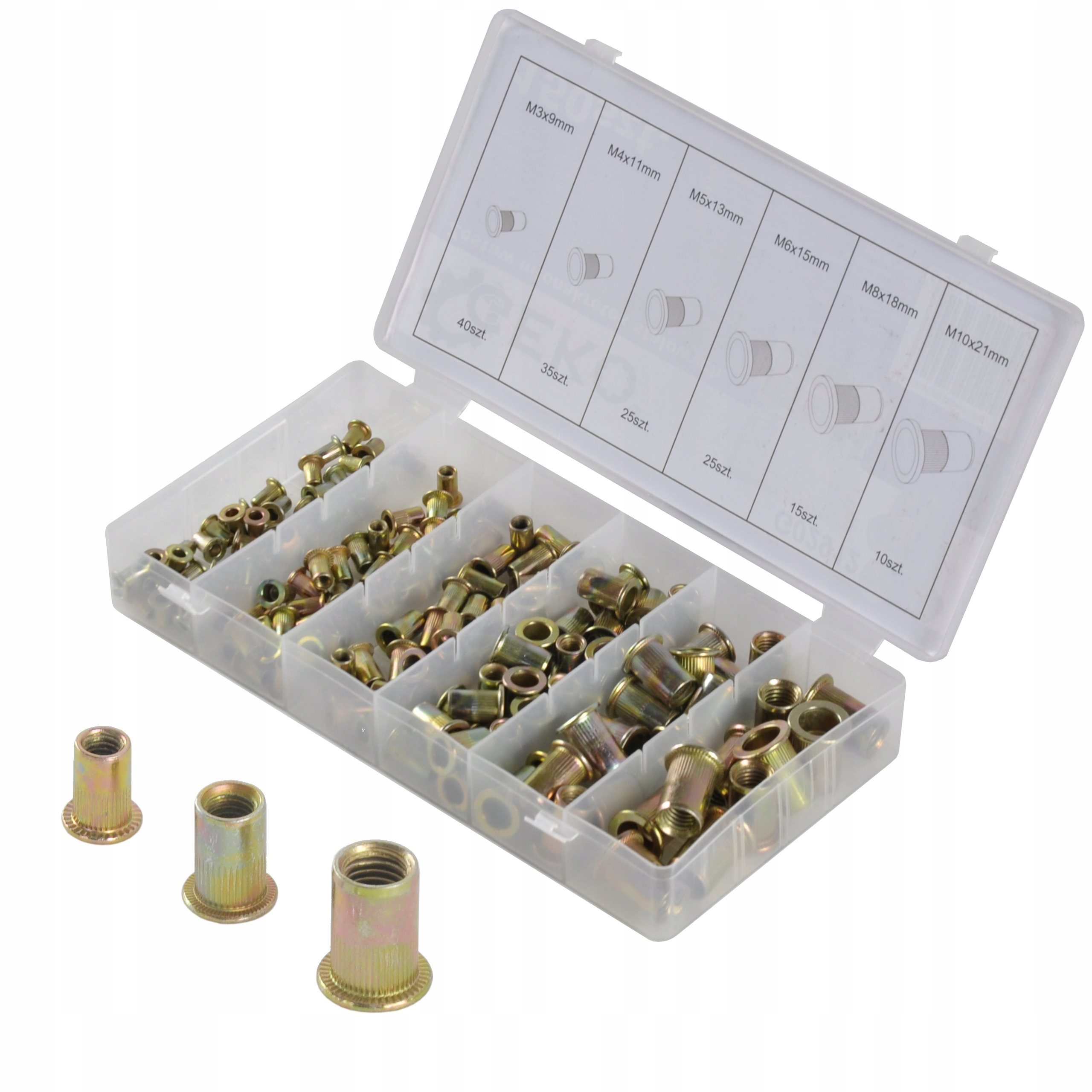 

Zestaw Nitonakrętek Stalowych M3-M10 150el Komplet