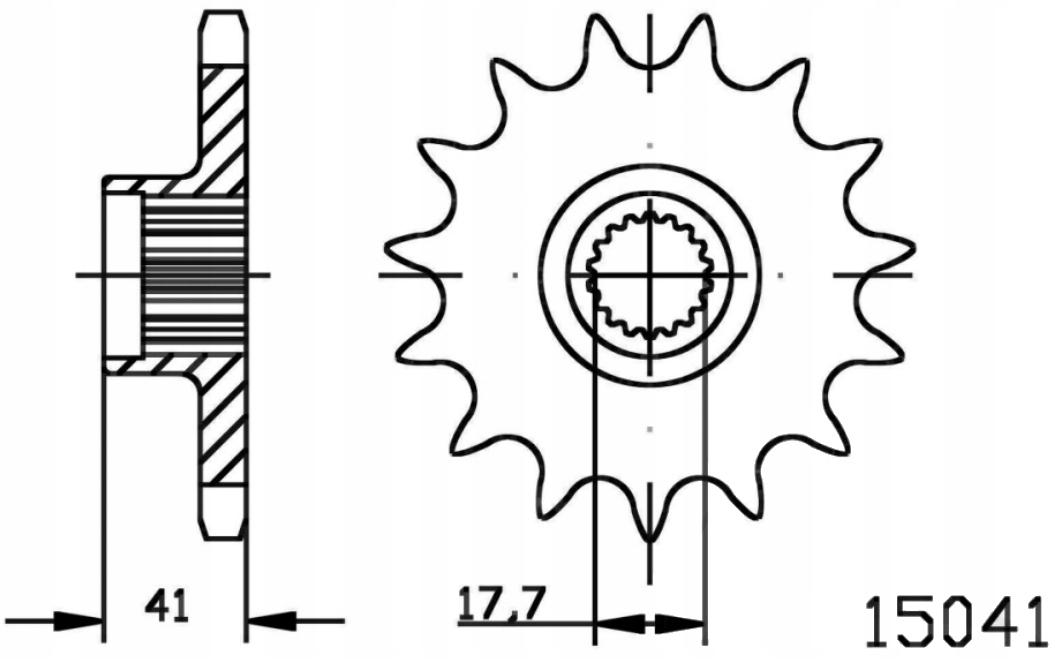 Přední ozubené kolo Esjot 19 23Z Polaris Predator 50