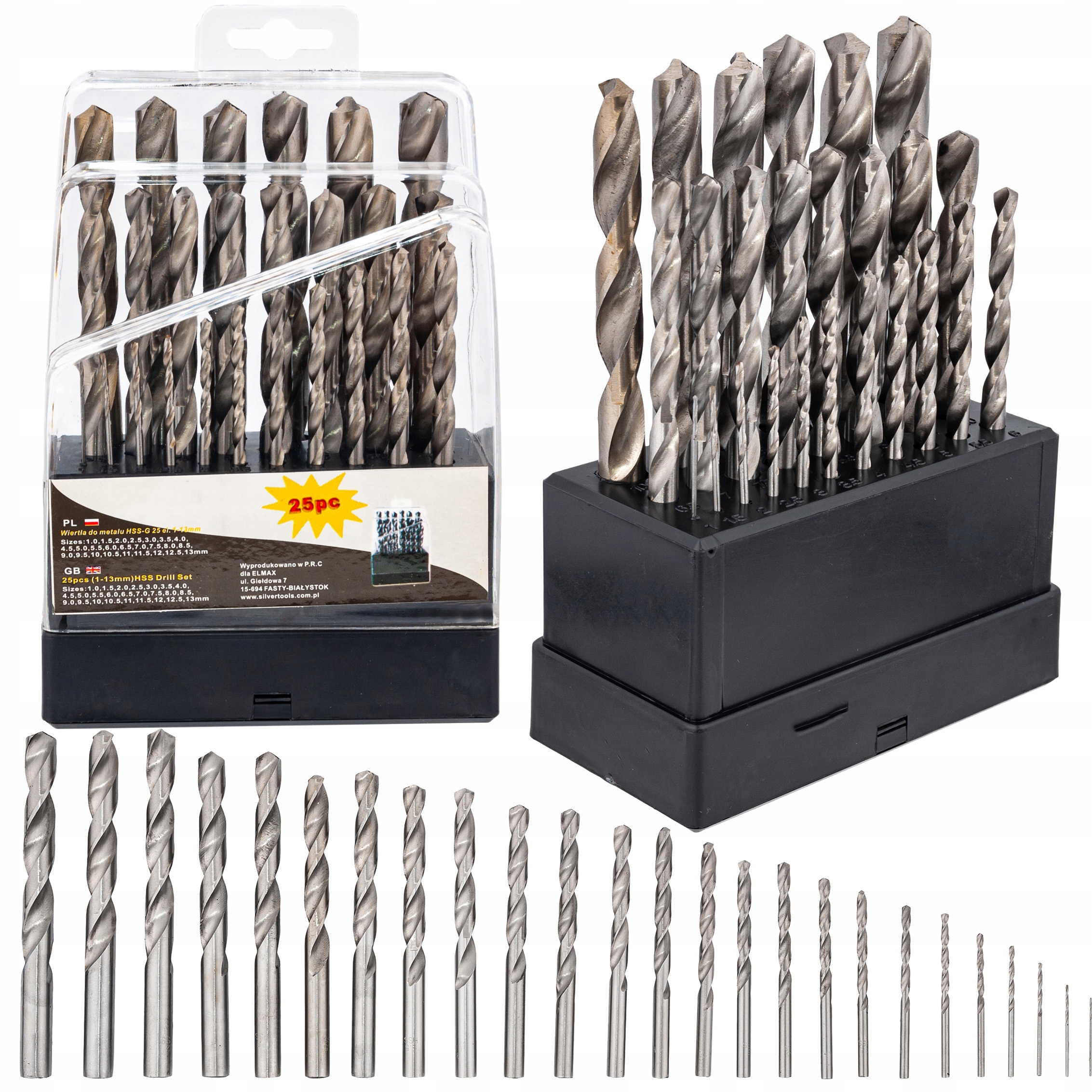 

Zestaw Wierteł Do Metalu 25 sztuk 1-13 mm Wiertło